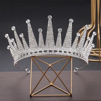 New Bridal Crown Queen Beauty Pageant Crown Tiara Birthday Party Performance Hair Accessories