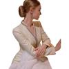 Autumn/Winter Celebrity Style V-Neck Slim Tweed Dress for Women
