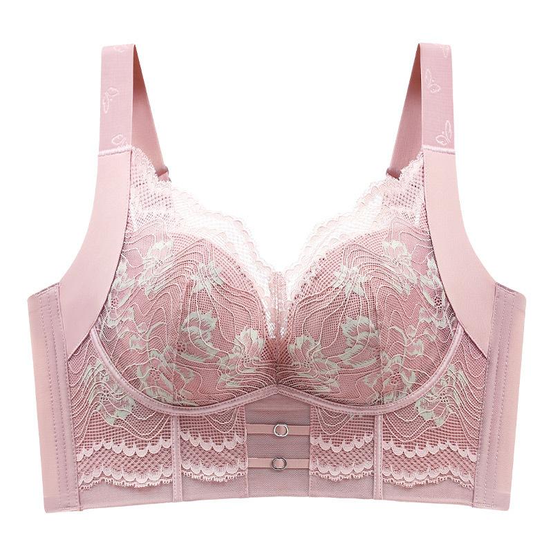 Lace Strapless Bra Women's Plus Size Bra Thin Adjustment Bra Gathered Bra Sexy Bra