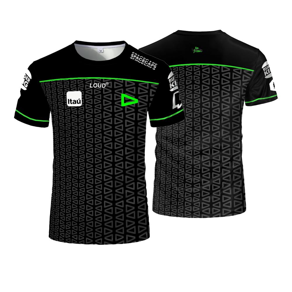 LOUD E-Sports Team Men Uniform Jersey T Shirts League Of Legends E Sports Contest  T-shirt Games Apparel Supporter O-Neck Tops