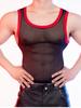 Men'S Sexy High Elastic Shaping Vest Breathable Mesh Sheer See Through Tank Tops Man Nightclub Party T-Shirts