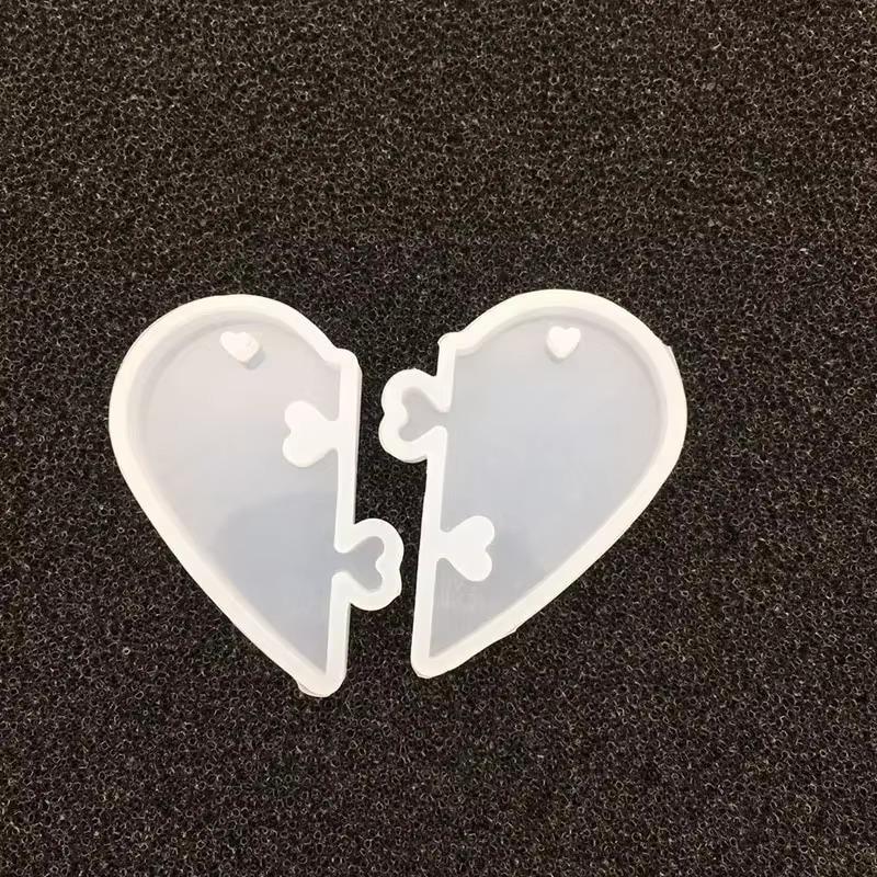 Handmade Creative Diy UV Resin Jewelry Liquid Silicone Mold Love Heart Resin Charms Pendant Molds Decorate Making Jewelry
