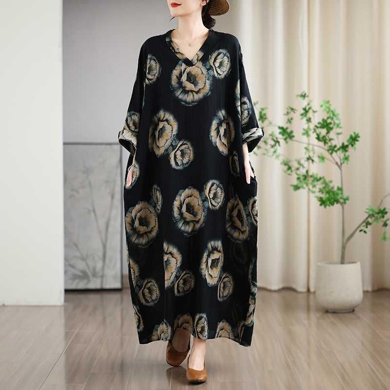 Vacation Style Travel V-Neck Vintage Dresses