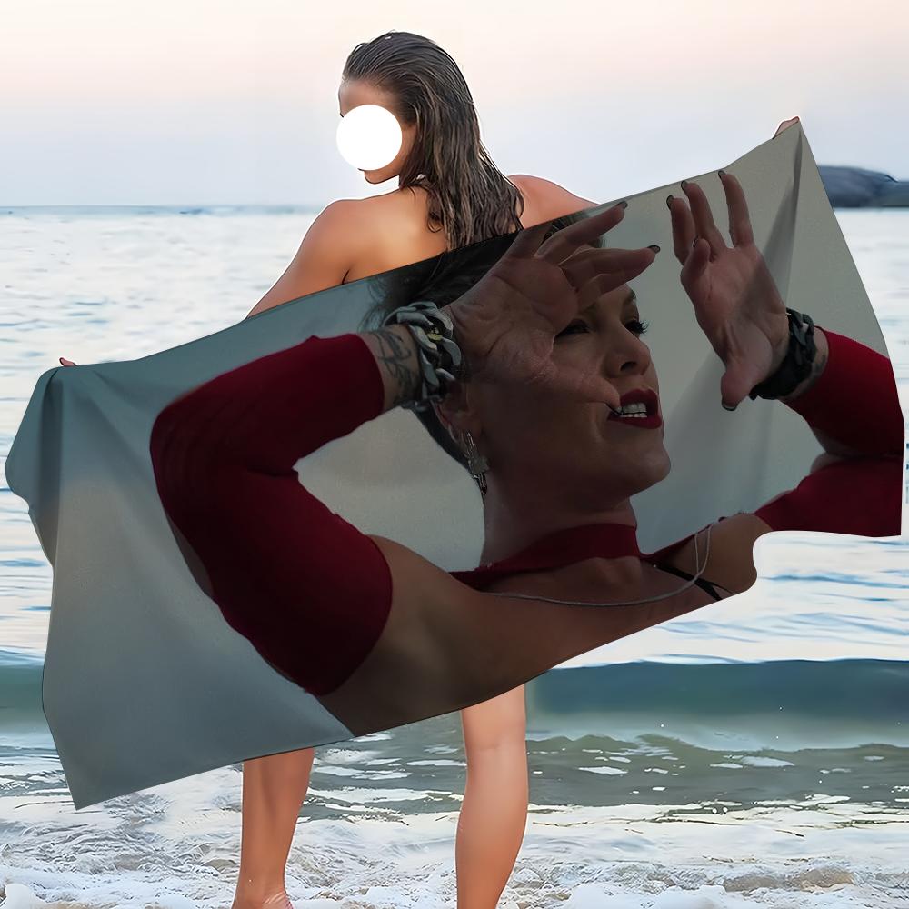 Rosa Handtuch Vertrauensfall Strand Bad Schnelltrocknend Leicht Tragbar Sauna Camping Sänger Klassisch Schwimmbecken Reise