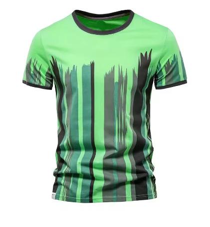 2024 New Fashion Printed Men's T-Shirt Round Neck Short Sleeve Sportswear Casual Gym Top Men's Women's