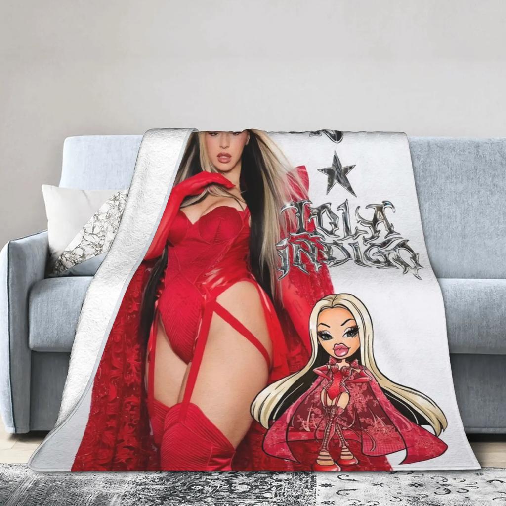LLolas ndigos Spanish Singer Super Warm Plush Throw Blanket for Boy Girl Fluffy Flannel Sofa Bedspread Cover