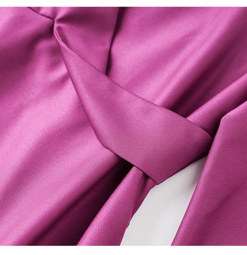 French Chic Light Luxury Waist-Slimming Dress - Imitation Silk Wool with Diamond Detail