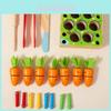 Wooden Pulling And Cutting Carrot Insect Catching Game Children Puzzle Toy For Cognitive Development