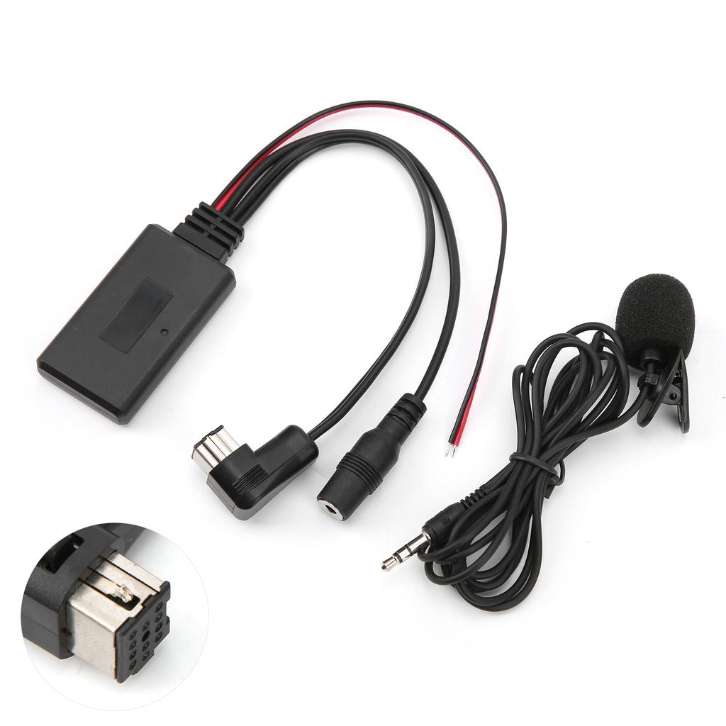 Car Stereo Microphone with AUX Audio Cable Bluetooth 5.0 Replacement for Pioneer Radio IPBUS