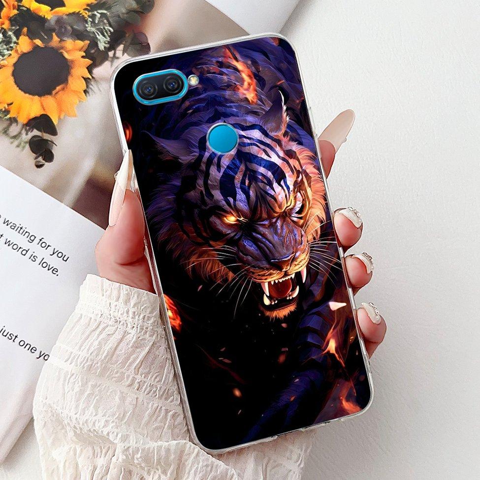 Clear For Oppo A12 CPH2077 CPH2083 Cover For Oppo A12 Case Luxury Butterfly Love Fashion Flowers Cool Lion Cute Painted