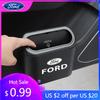 Car Sticker Car Trash Bin Hanging Storage Box ABS Square Pressing Trash Bin For Ford Fiesta EcoSport Ranger Mondeo Mustang FOCUS