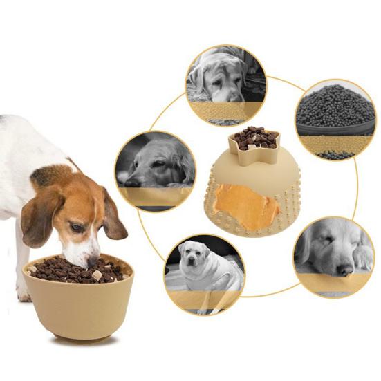 Silicone Pet Slow Feeder Bowl Anti-Choking Non-slip Easy Clean Slow Down Eating Food Bowl for Small Medium Large Breed Dogs Cats