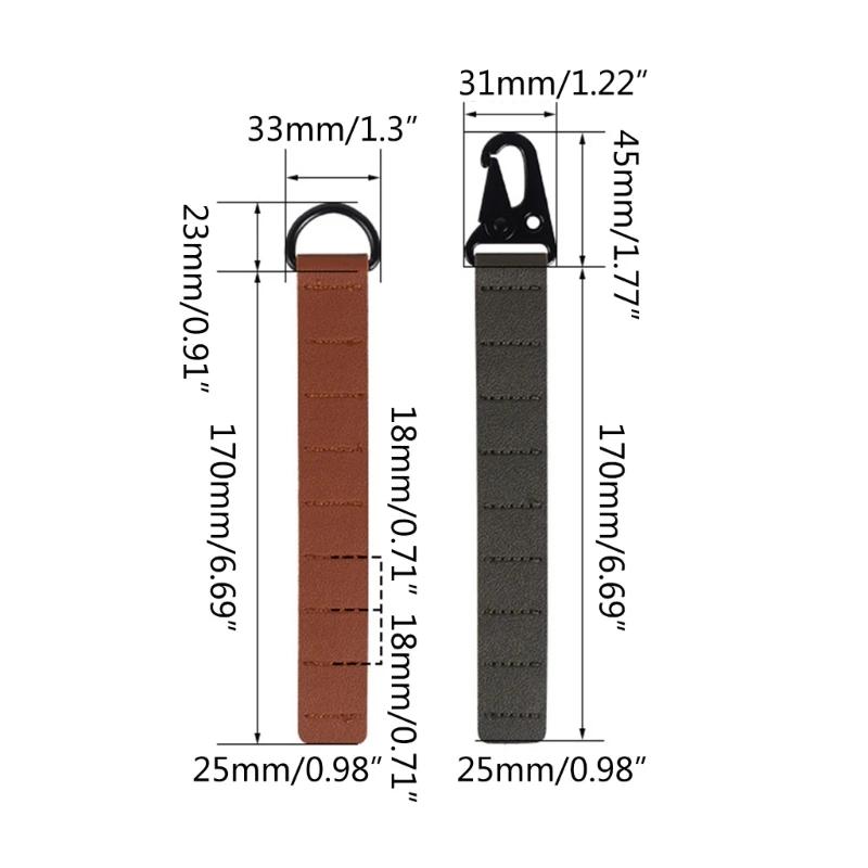 8-Hole Ground Nails Storage Chain Pu Leather Portable Tent Stakes Storage Bag Outdoor Camping Tent Pegs Organizer Bag