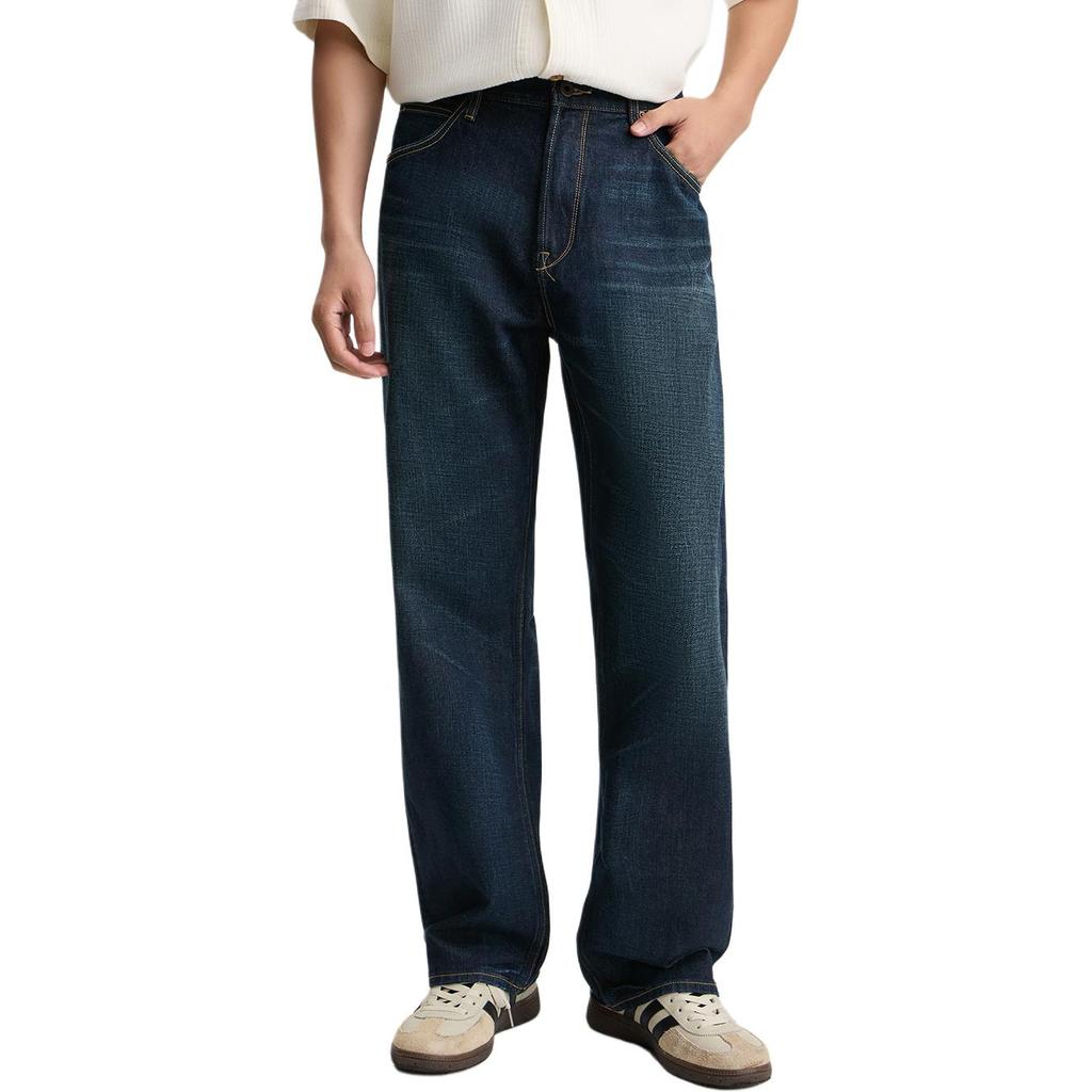 Lee Jeans Men's Dark Blue Moderate Straight Fit Pants LMB010141101261A09322