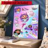 Cartoon Cute Gabbys 5D Round Diamond Painting Kit Diamond Embroidery Painting Rhinestones Mosaic Frameless Handwork Decoration Arts