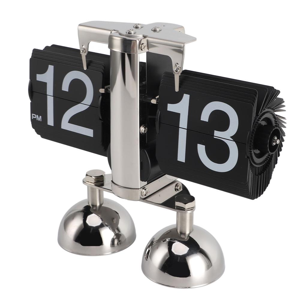 Retro Digital Nedfällbar Klocka Nedfällbar Bordsklocka Mekanisk Batteridriven Hemkontorsdekor 2 Ben