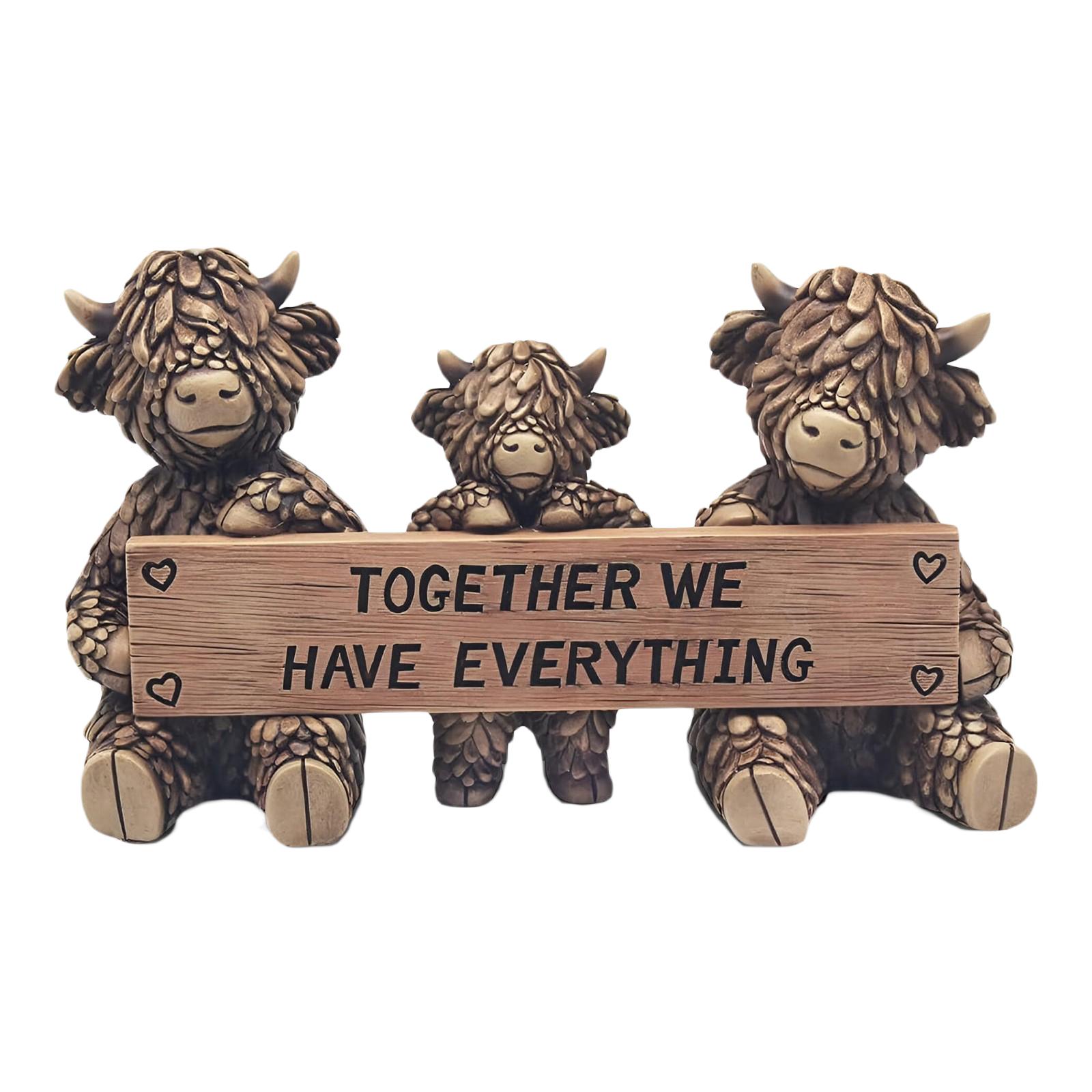 

Lesser & Pavey Hughie Cows Together Figurines Statues For Home Decor | Ideal Ornaments Friendship Gifts For Women & Men | Table Centerpiece one size