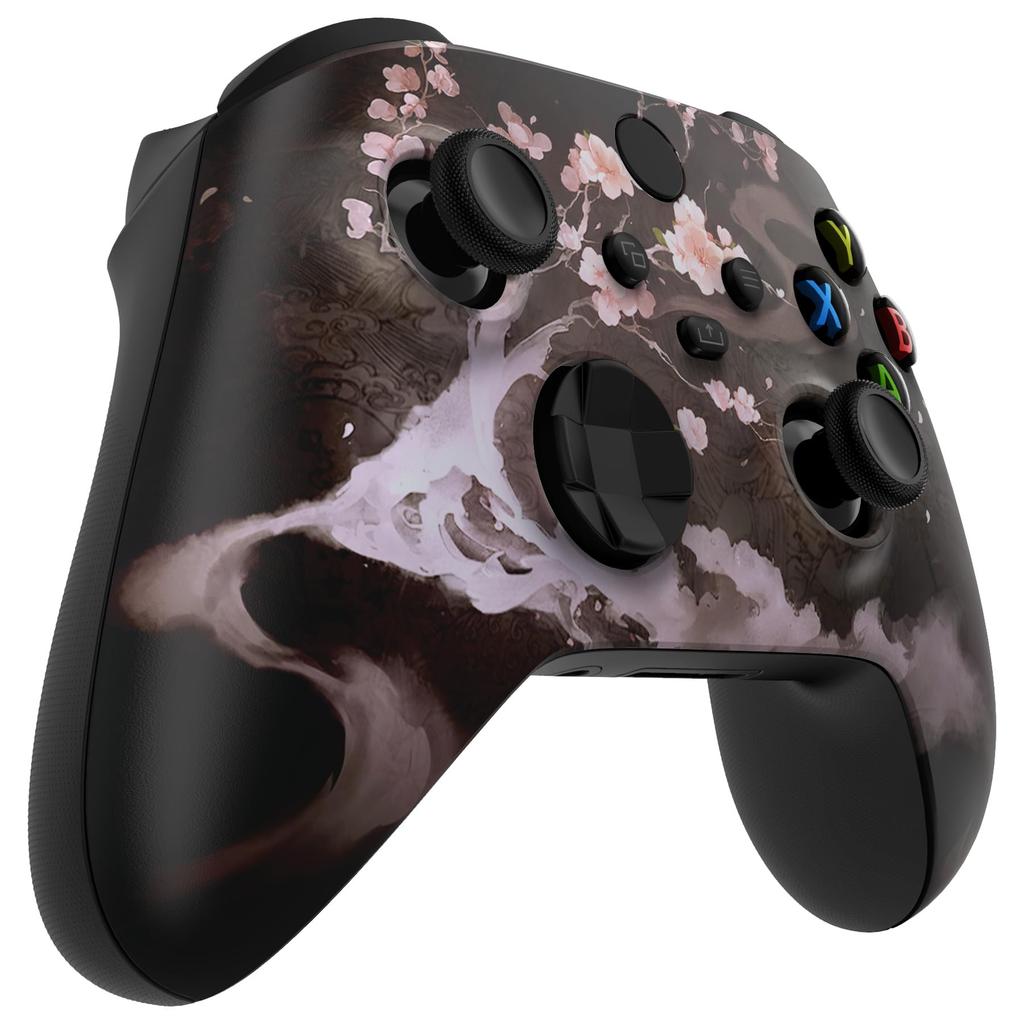 Custom Front Housing Shell for Xbox Series Featuring a Patterned Xbox Core Cover Faceplate Not Blooming In the eXtremeRate's X/S, Soft-touch