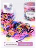 High Elasticity Black Hair Ties for Women & Children - Durable, Non-Damaging, Disposable Rubber Bands