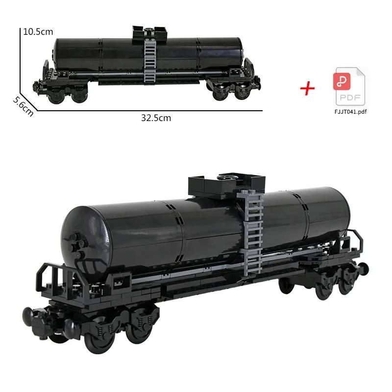 MOC Creative Expert Ideas City Printed Tank Car Express Bricks Building Blocks DIY Toys for children gift