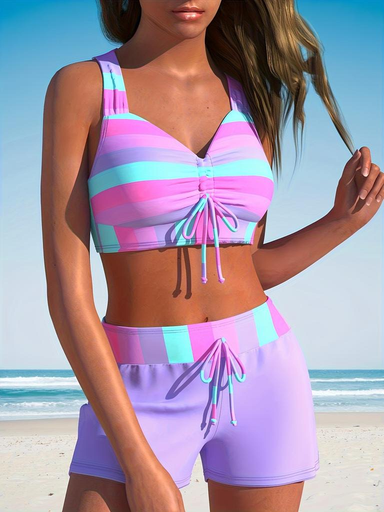 Split swimsuit women's beach new swimsuit bikini summer bikini floral hot spring sexy