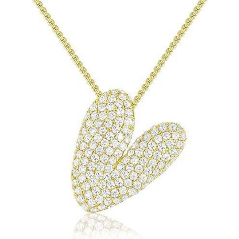 Ladies' Diamond Metal Necklace, Heavy Craftsmanship Premium Design Initial Necklace, Gift for Women, Holiday Present, Party Jewelry.