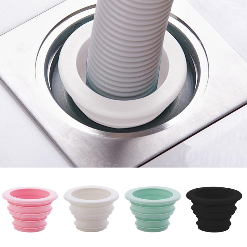 Silicone Bathroom Sewer Seal Ring Kitchen Sink Sewer Pipe Plug Washing Machine Anti-odor Leakage Floor Drain Connector Stopper