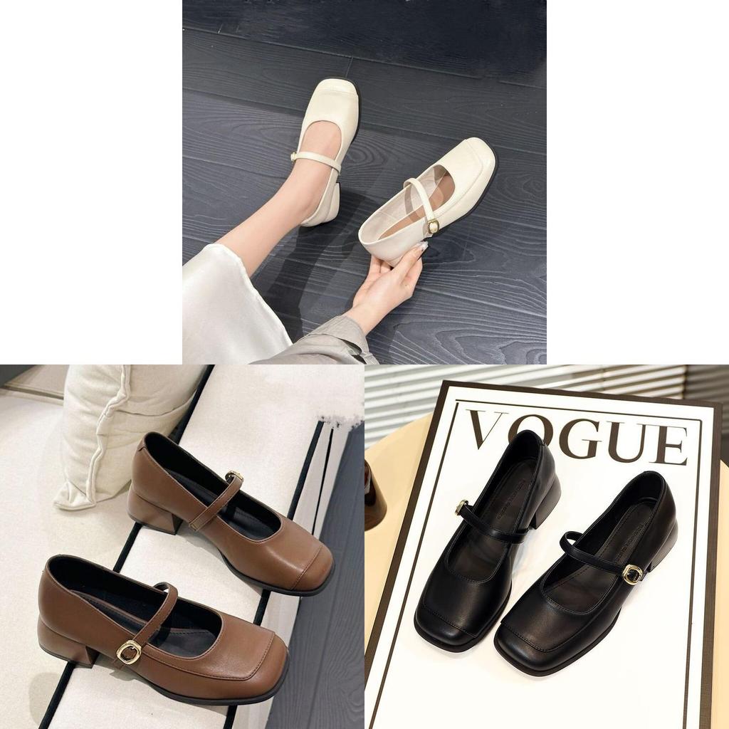 French Flat Mary Jane Shoes For Women With Buckle Detail And Low Heel For Daily Wear
