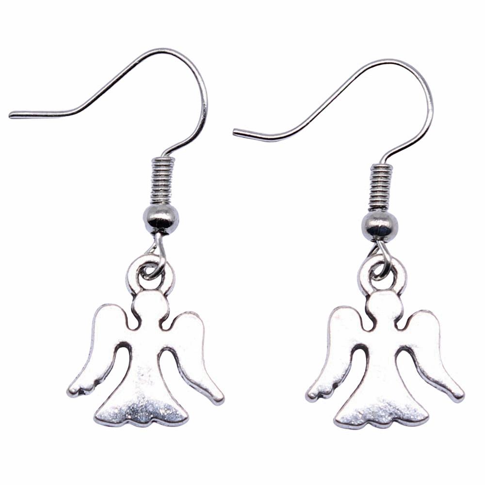 Angel Charm Dangle Earrings Retro Jewelry Design Wing Pendants Women Jewelry