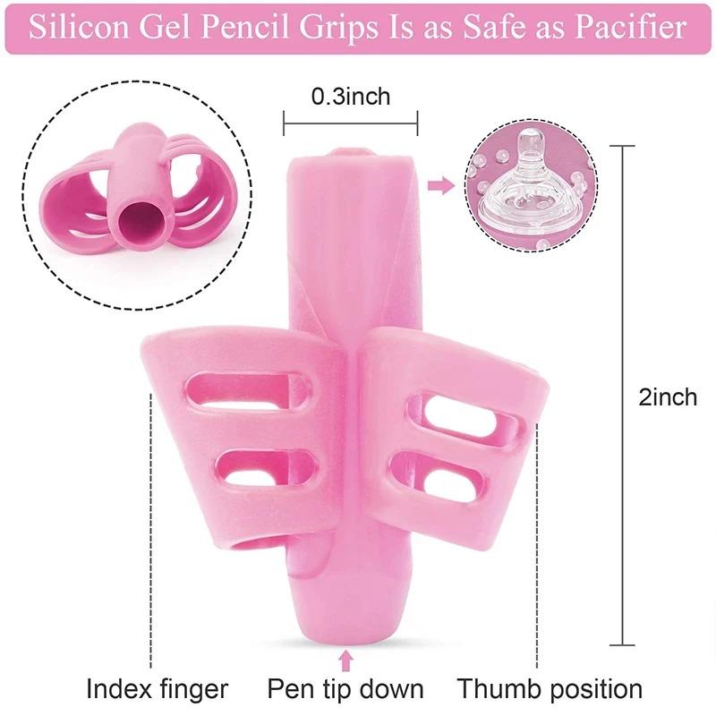 12/6/1PCS Pencil Grip Writing Corrector, 2/3 Finger Posture Correction Trainer, Pen Grip Holder for Kids Students