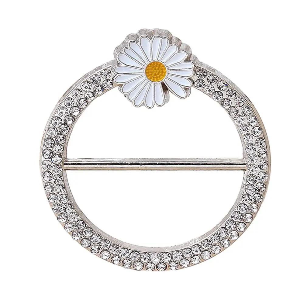 1Pc Scarf Buckle Scarf Ring Shawl T-Shirt Clip Brooch Waist Buckle Silk Clasp Clips Fashion Jewelry