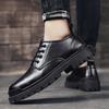 Newest Classic Business Men'S Dress Shoes Fashion Platform Shoes Formal Wedding Shoes Men Lace-Up Black Office Oxford Shoes For Men