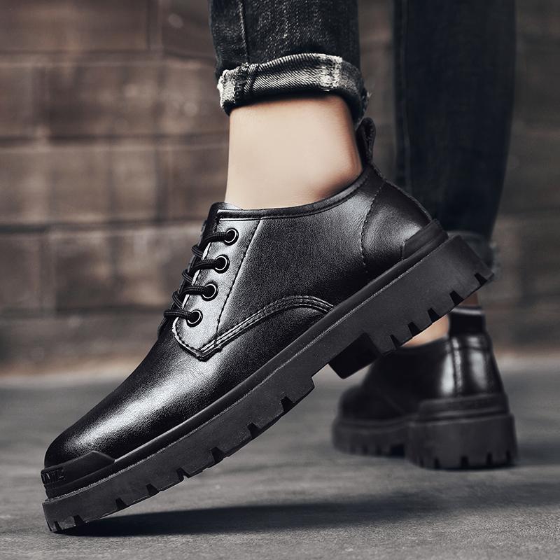 Fashion 2024 Lace-Up Outdoor Male Shoes Luxury Brand Mens Casual Shoes Leather Men Business Shoes Fashion Thick Bottom Man Oxford Shoes