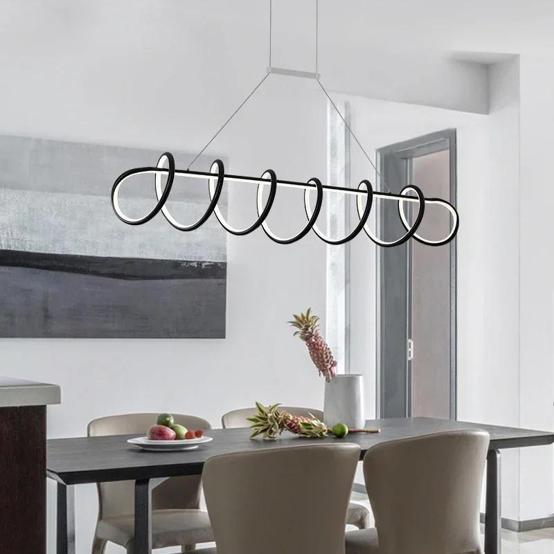 New White/Black Modern LED Pendant Lights Dining room kitchens AC 85-265V Hanging light fixture Luminaire colgante Pendant Lamp