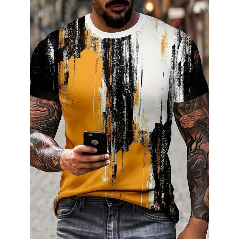 Fashion 3D Print Men Short Sleeve Round Neck T-Shirt Plus Size Tee Summer Casual Tshirts
