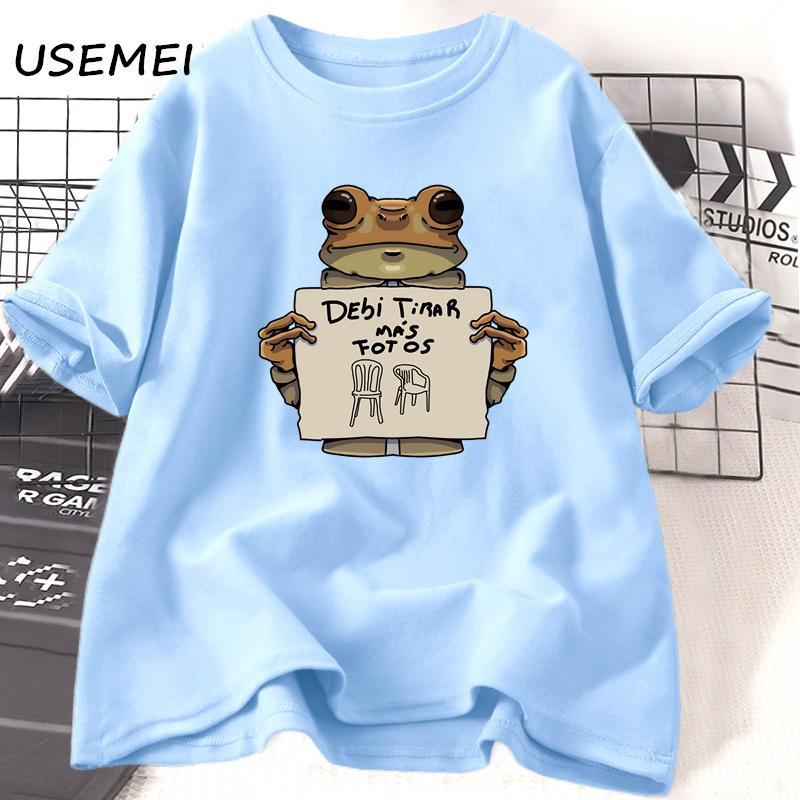 Funny Frog Dtmf Tshirt Causal Debi Tirar Mas Fotos Printed Tshirt Cotton Short Sleeve O Neck Tee Shirt Male Clothing Streetwear