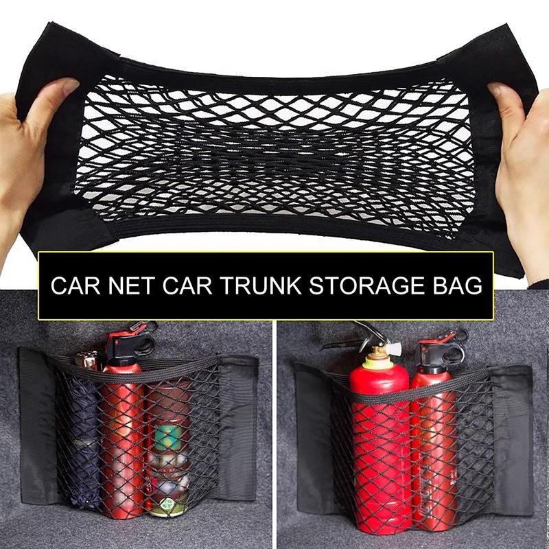 Cargo Net For SUV Trunk Organizer Car Cargo Net Small Car Storage Net Elastic Seat Storage Mesh Interior Accessories For SUV