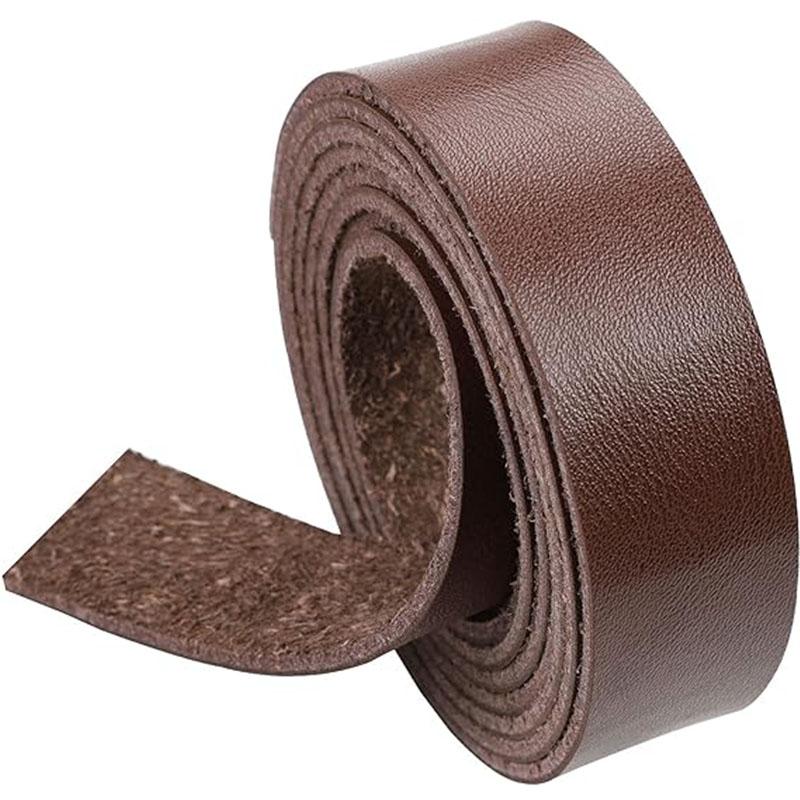 

Brown Oak-Vegetable Tanned Cowhide Leather Strips, 2mm Thickness, Full-Grain Genuine Leather for Handmade Leather Crafts, Bag St 2x80cm коричневый