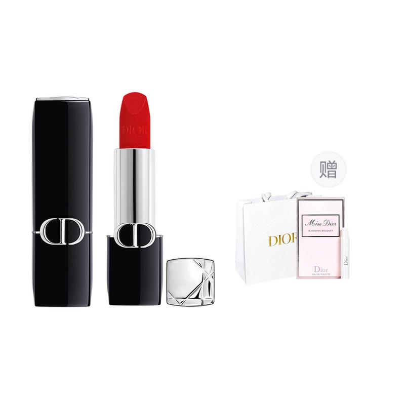 

DIOR Perfume Vibrant Blue Gold Lipstick + Floral Sweetheart Sample Velvet Matte Smooth Lasting Easy to Color Soft Mist Premium 3.5g+1ml Mother s Day синій