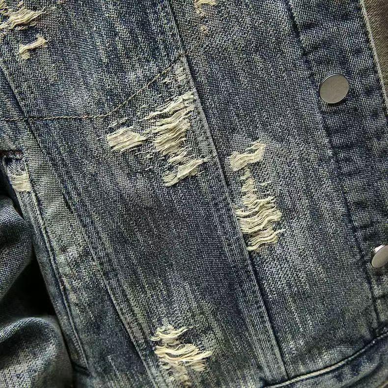 Spring Autumn American Denim Coats Set Classic  Retro Cowboy Jeans Trendy Two-Piece Sets Versatile Outerwear Casual Jacket