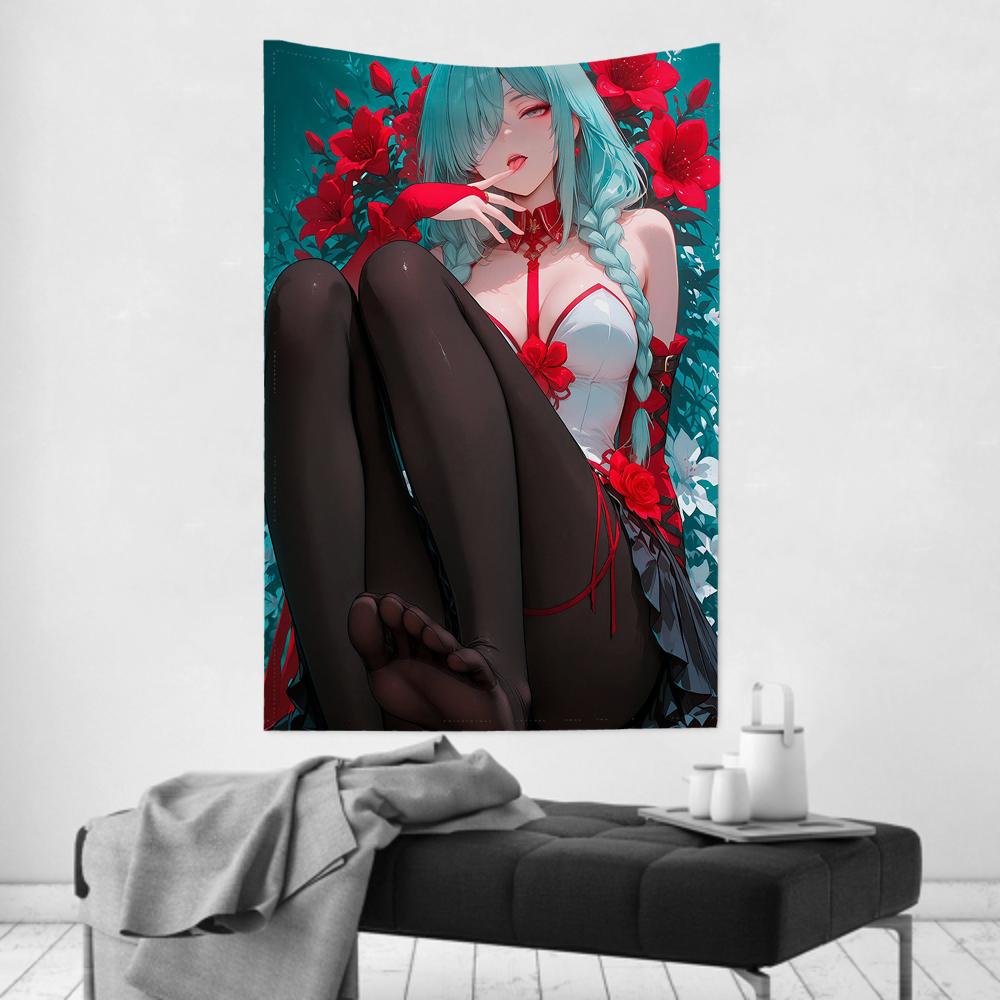 Philolova Anime Game WWuthering Waves Tapestry Room Decor Wall Cloth Party Hanging Background Room Decor Baby Room