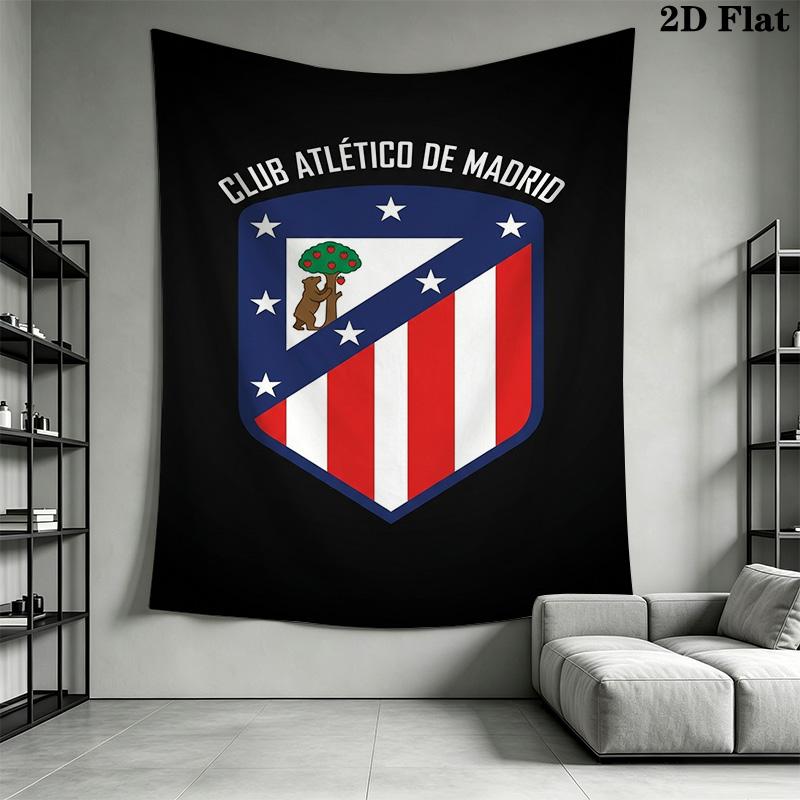 Club Atltico De Madrid Crest Threepiece Set 1 Duvet Cover 2 Pillowcase Without Core Bedding Set Soft And Comfortable