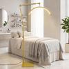 Lampă Aurie Cantilever Semilună de 23 Inch, 36W, 3 Moduri de Culoare pentru Sprâncene, Tatuaje, Manichiură, Extensii Gene Formă U