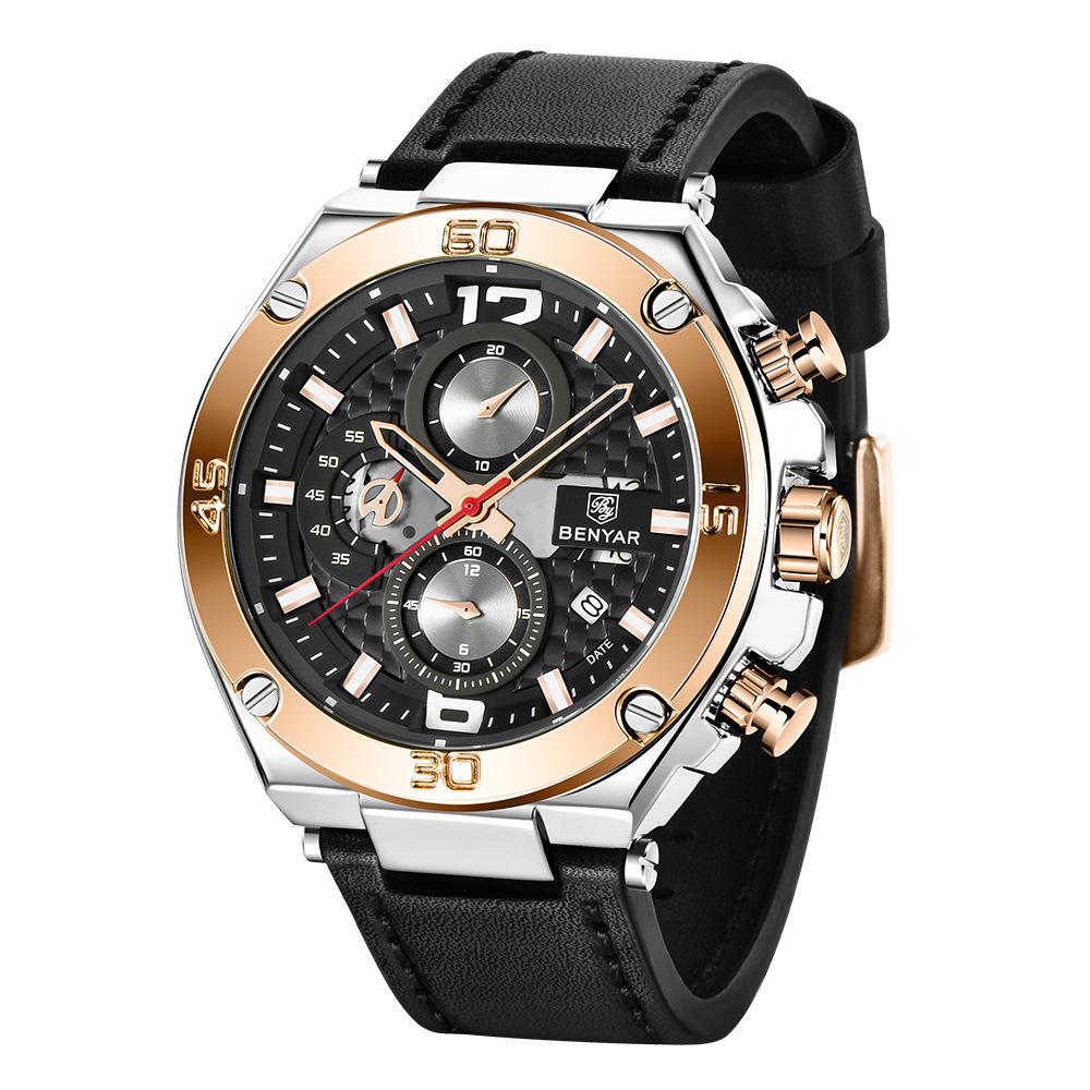 BENYAR 5151 Men's Multifunctional Quartz Watch - Fashionable, Waterproof Design