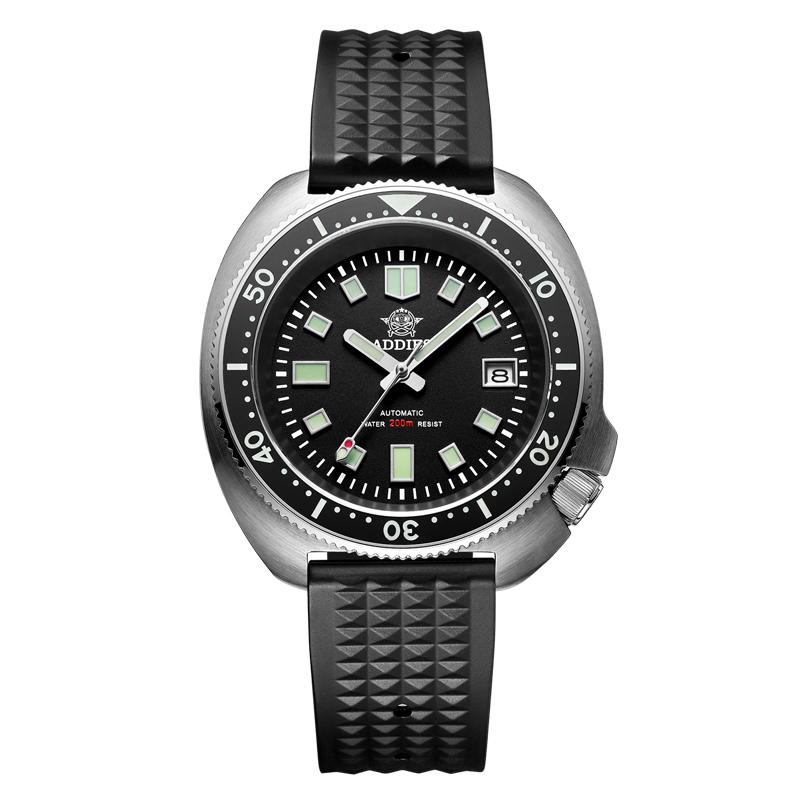 20mm New Black Men's Strap Silicone Strap Steel Pin Buckle Rubber Strap Quick Release Watch Accessories Universal Watch Strap
