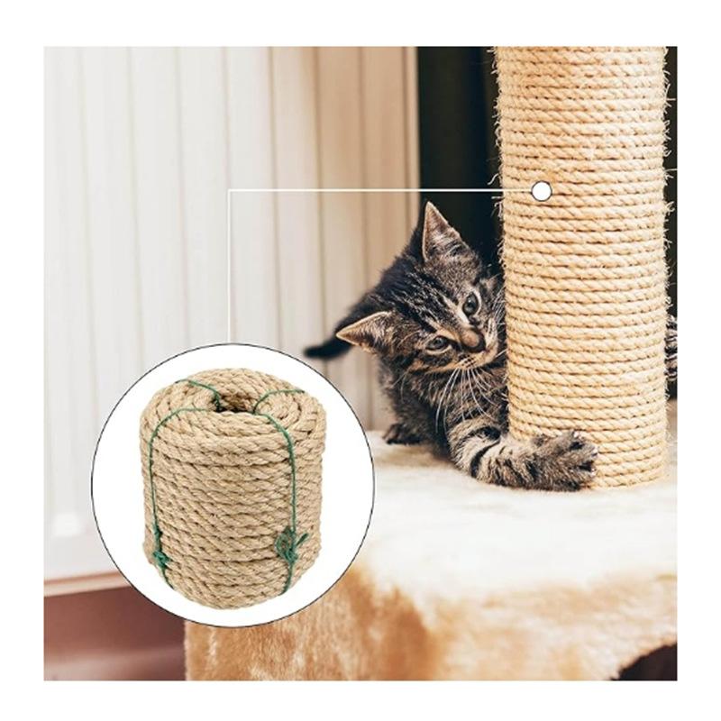 Jute Rope Binding Rope Handmade Woven Hemp Rope Cat Climbing Frame Diy Material Rope Retro Style Decoration