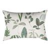 Home Flower and Green Plant Rectangular Waist Pillowcase, Peach Skin Velvet Digital Printed Throw Pillow, Office Waist Cushion Cover