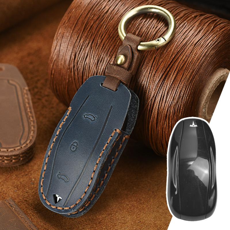 For Tesla Tesla Key Case Model S/y/x Key Case Model 3 Retro Car Buckle