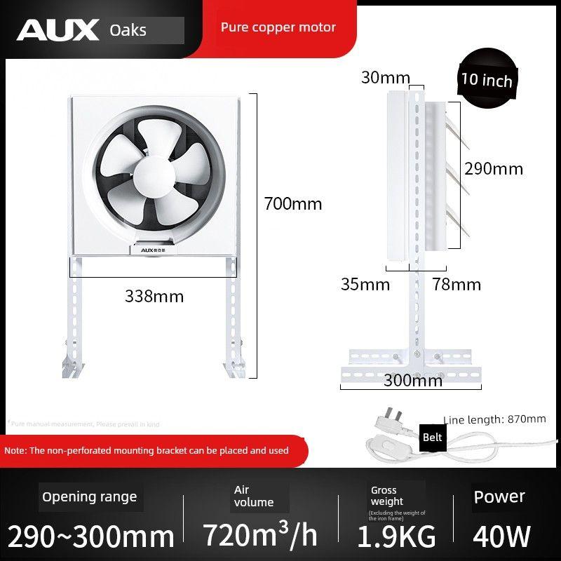 No-Drill Exhaust Fan for Kitchen Windows, No-Installation Exhaust Fan, Powerful Window-Mounted Ventilation Fan