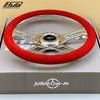 Modified Tuning Steering Wheel Flat Corn Round Shape PCD 70MM Universal Long Spoke JDM 14Inch Drift Car Steering Wheel